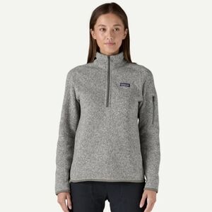 Patagonia Women's Better Sweater 1/4-Zip Fleece In Birch White Size Medium